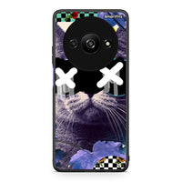 Thumbnail for Xiaomi Redmi A3 Cat Collage θήκη από τη Smartfits με σχέδιο στο πίσω μέρος και μαύρο περίβλημα | Smartphone case with colorful back and black bezels by Smartfits
