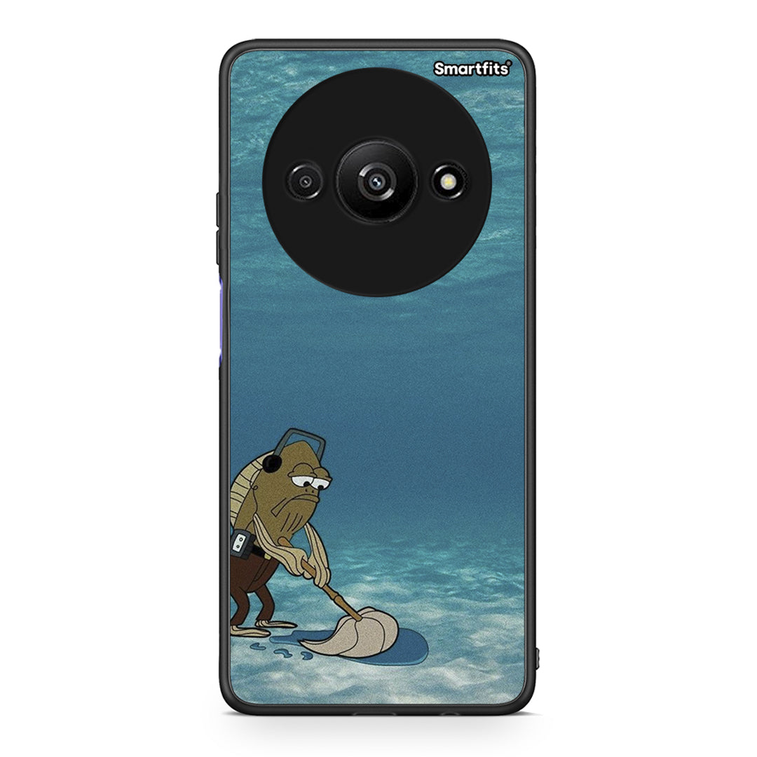 Xiaomi Redmi A3 Clean The Ocean Θήκη από τη Smartfits με σχέδιο στο πίσω μέρος και μαύρο περίβλημα | Smartphone case with colorful back and black bezels by Smartfits