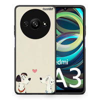 Thumbnail for Θήκη Xiaomi Redmi A3 Dalmatians Love από τη Smartfits με σχέδιο στο πίσω μέρος και μαύρο περίβλημα | Xiaomi Redmi A3 Dalmatians Love case with colorful back and black bezels