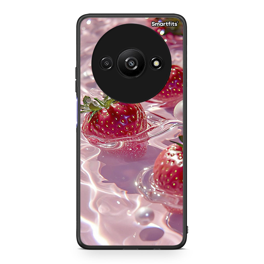 Xiaomi Redmi A3 Juicy Strawberries θήκη από τη Smartfits με σχέδιο στο πίσω μέρος και μαύρο περίβλημα | Smartphone case with colorful back and black bezels by Smartfits