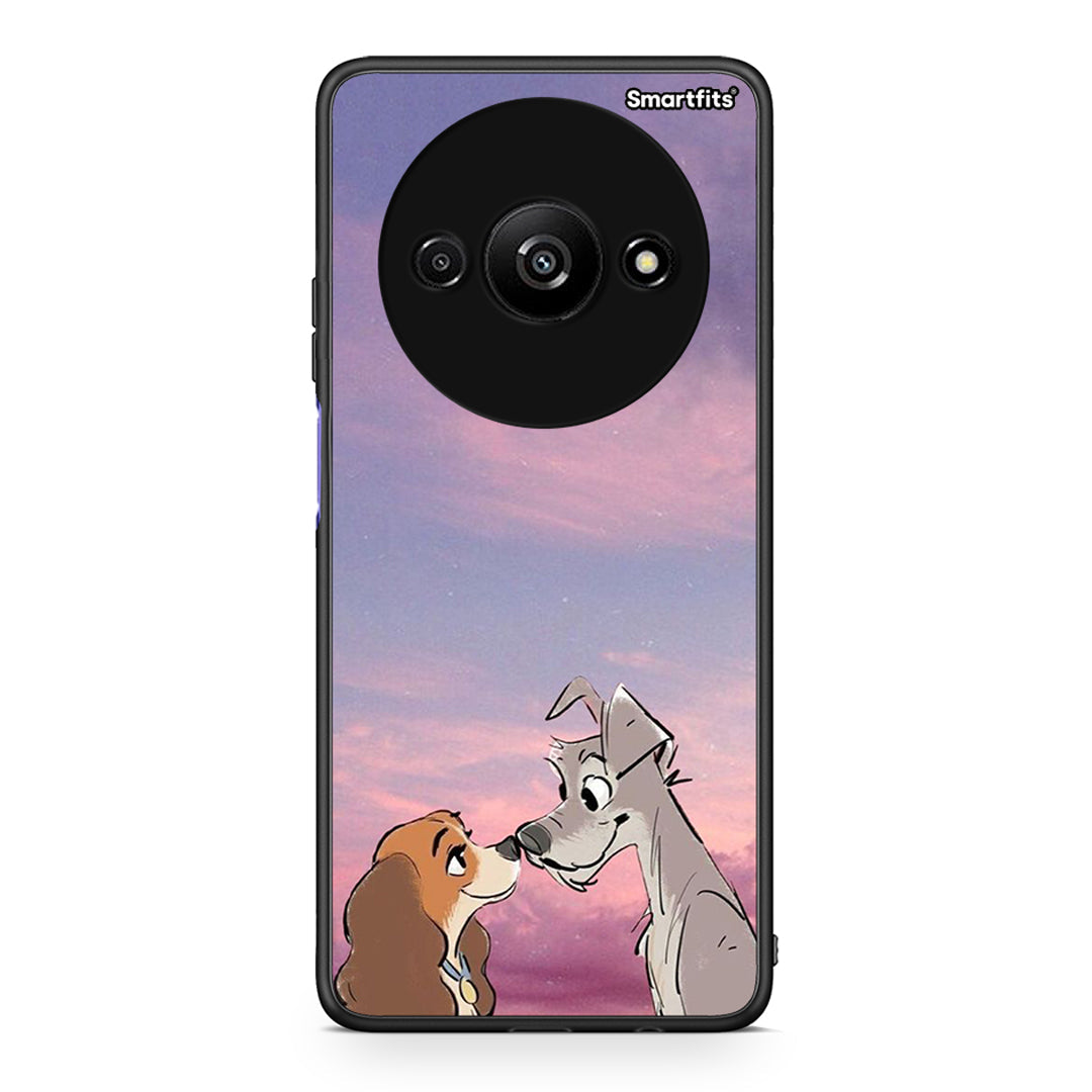 Xiaomi Redmi A3 Lady And Tramp θήκη από τη Smartfits με σχέδιο στο πίσω μέρος και μαύρο περίβλημα | Smartphone case with colorful back and black bezels by Smartfits