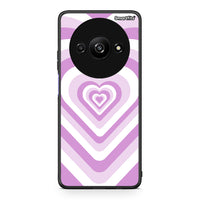Thumbnail for Xiaomi Redmi A3 Lilac Hearts θήκη από τη Smartfits με σχέδιο στο πίσω μέρος και μαύρο περίβλημα | Smartphone case with colorful back and black bezels by Smartfits