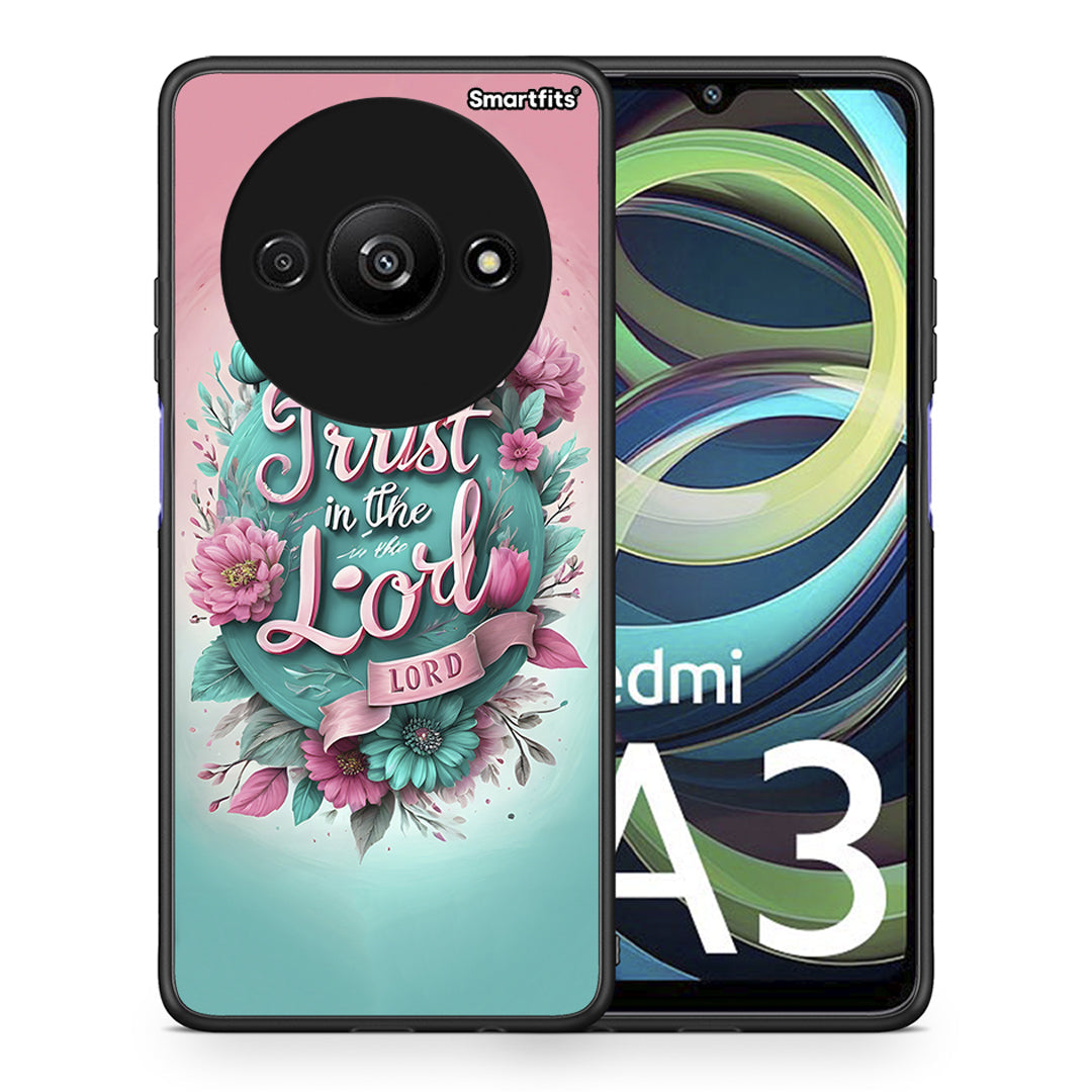 Θήκη Xiaomi Redmi A3 Lord Trust από τη Smartfits με σχέδιο στο πίσω μέρος και μαύρο περίβλημα | Xiaomi Redmi A3 Lord Trust case with colorful back and black bezels