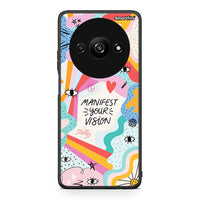 Thumbnail for Xiaomi Redmi A3 Manifest Your Vision θήκη από τη Smartfits με σχέδιο στο πίσω μέρος και μαύρο περίβλημα | Smartphone case with colorful back and black bezels by Smartfits
