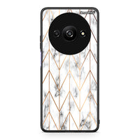 Thumbnail for 44 - Xiaomi Redmi A3 Gold Geometric Marble case, cover, bumper