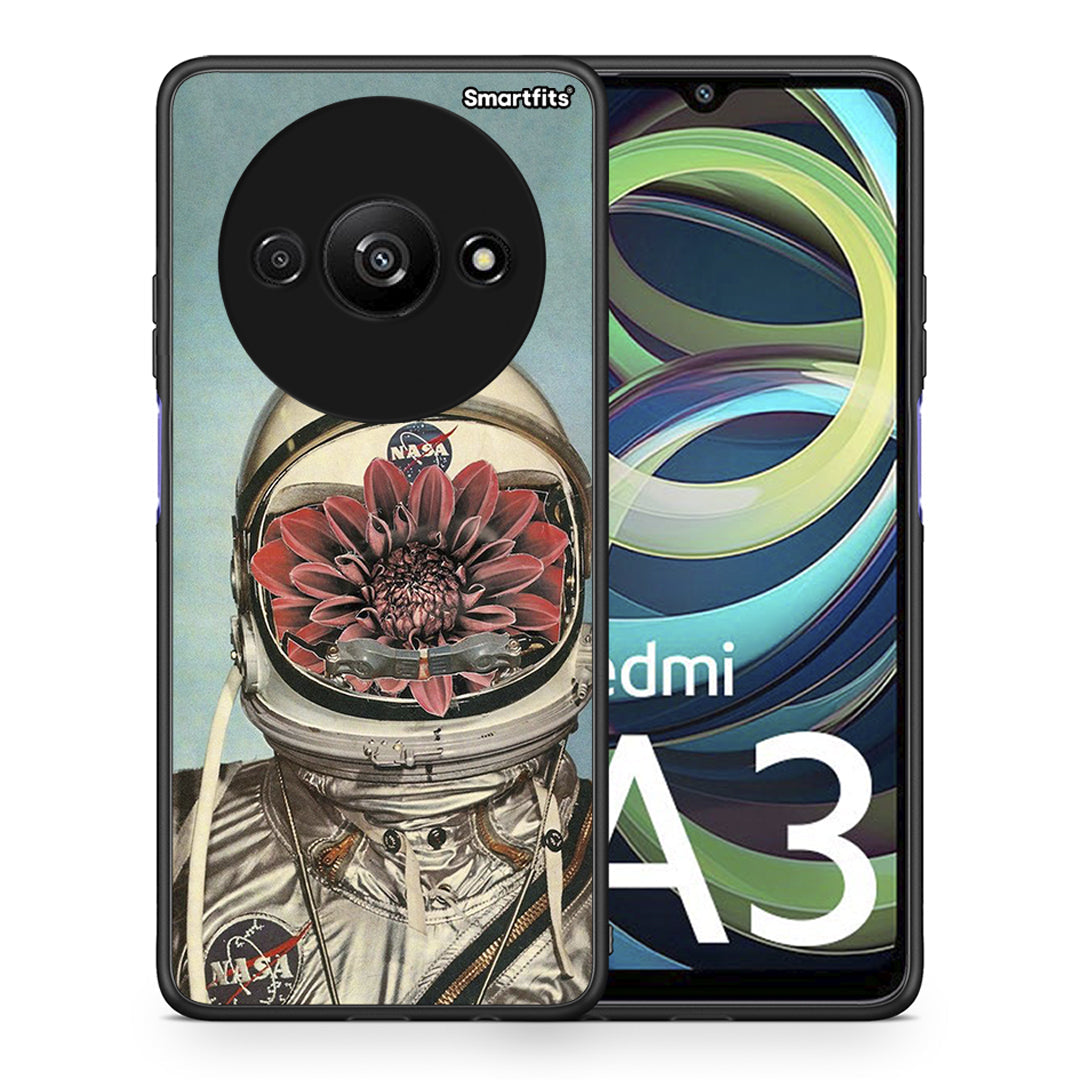 Θήκη Xiaomi Redmi A3 Nasa Bloom από τη Smartfits με σχέδιο στο πίσω μέρος και μαύρο περίβλημα | Xiaomi Redmi A3 Nasa Bloom case with colorful back and black bezels