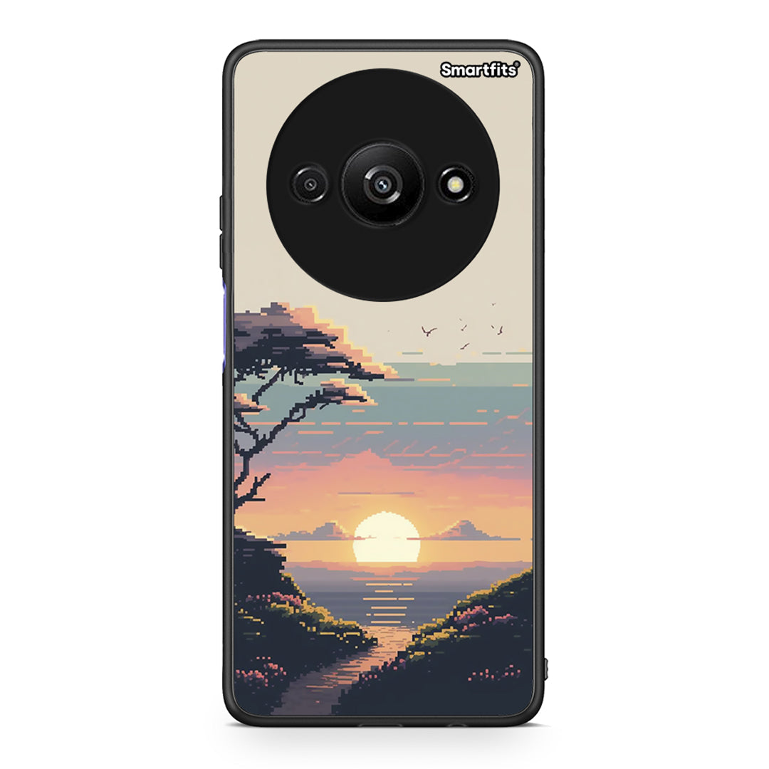 Xiaomi Redmi A3 Pixel Sunset Θήκη από τη Smartfits με σχέδιο στο πίσω μέρος και μαύρο περίβλημα | Smartphone case with colorful back and black bezels by Smartfits