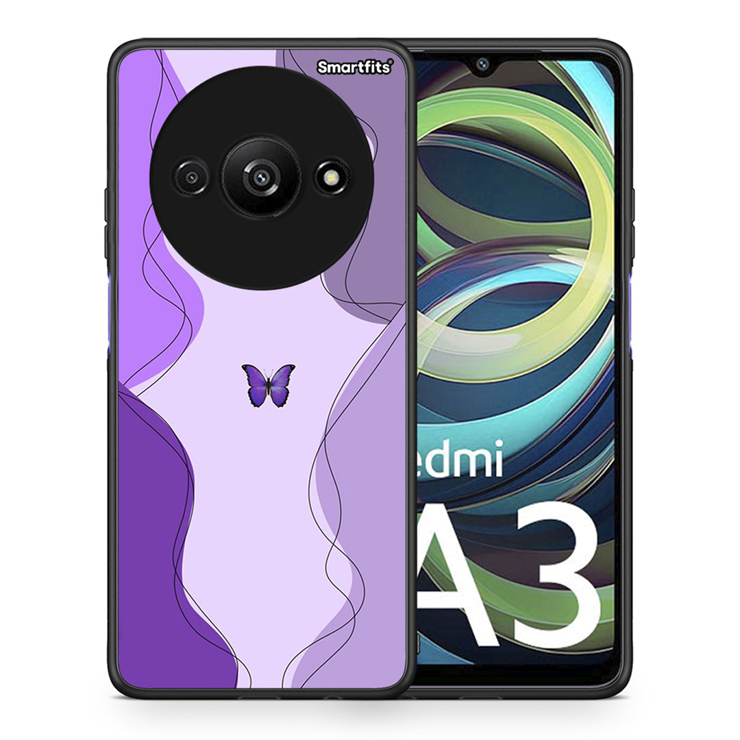 Purple Mariposa - Xiaomi Redmi A3 case