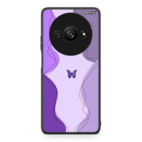 Thumbnail for Xiaomi Redmi A3 Purple Mariposa Θήκη Αγίου Βαλεντίνου από τη Smartfits με σχέδιο στο πίσω μέρος και μαύρο περίβλημα | Smartphone case with colorful back and black bezels by Smartfits