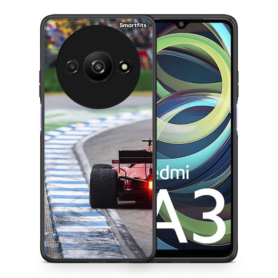 Θήκη Xiaomi Redmi A3 Racing Vibes από τη Smartfits με σχέδιο στο πίσω μέρος και μαύρο περίβλημα | Xiaomi Redmi A3 Racing Vibes case with colorful back and black bezels