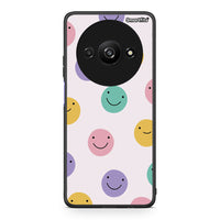 Thumbnail for Xiaomi Redmi A3 Smiley Faces θήκη από τη Smartfits με σχέδιο στο πίσω μέρος και μαύρο περίβλημα | Smartphone case with colorful back and black bezels by Smartfits