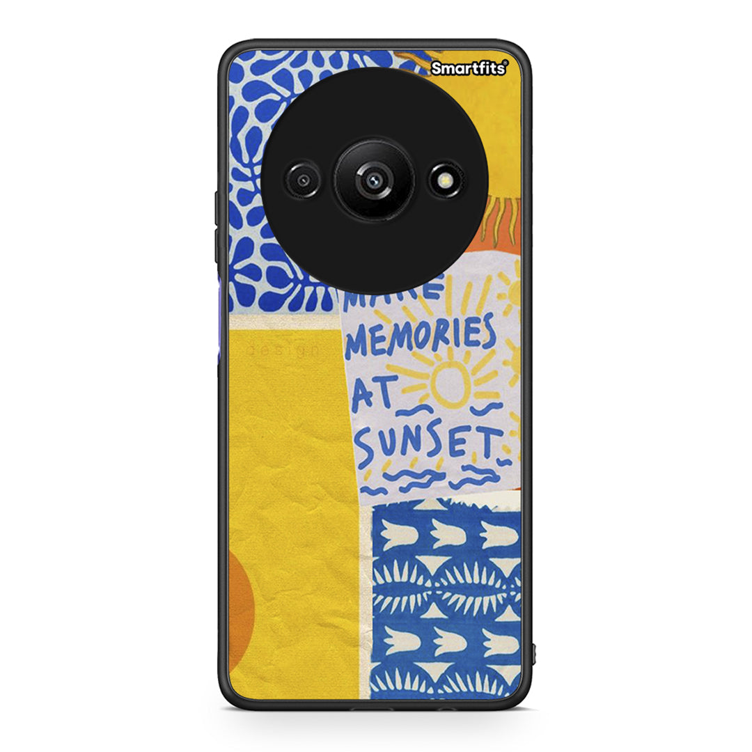 Xiaomi Redmi A3 Sunset Memories Θήκη από τη Smartfits με σχέδιο στο πίσω μέρος και μαύρο περίβλημα | Smartphone case with colorful back and black bezels by Smartfits