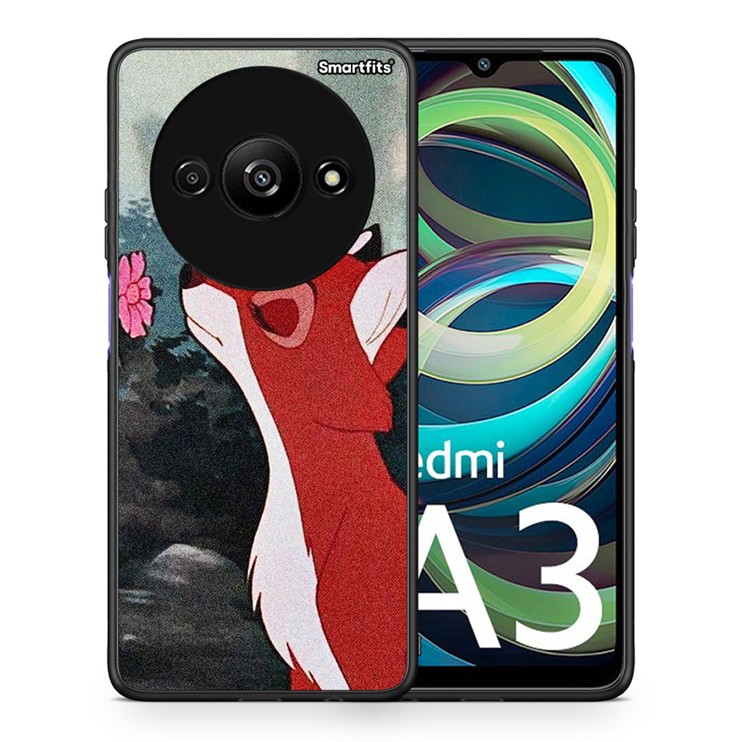 Θήκη Xiaomi Redmi A3 Tod And Vixey Love 2 από τη Smartfits με σχέδιο στο πίσω μέρος και μαύρο περίβλημα | Xiaomi Redmi A3 Tod And Vixey Love 2 case with colorful back and black bezels