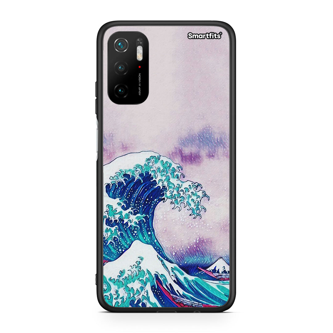 Xiaomi Redmi Note 10 5G/Poco M3 Pro Blue Waves θήκη από τη Smartfits με σχέδιο στο πίσω μέρος και μαύρο περίβλημα | Smartphone case with colorful back and black bezels by Smartfits