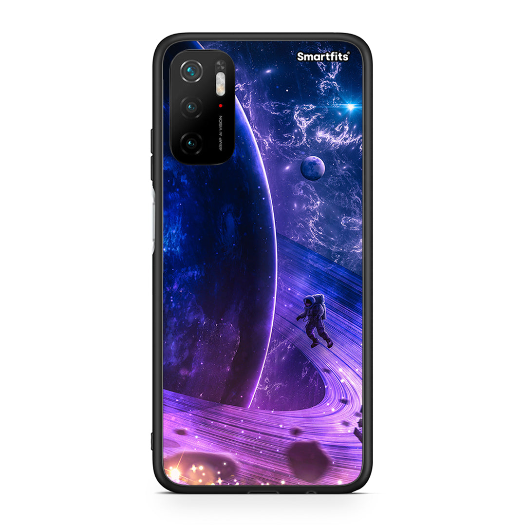 Xiaomi Redmi Note 10 5G/Poco M3 Pro Lost Astronaut θήκη από τη Smartfits με σχέδιο στο πίσω μέρος και μαύρο περίβλημα | Smartphone case with colorful back and black bezels by Smartfits