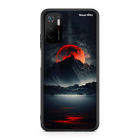 Thumbnail for Xiaomi Redmi Note 10 5G/Poco M3 Pro Red Full Moon θήκη από τη Smartfits με σχέδιο στο πίσω μέρος και μαύρο περίβλημα | Smartphone case with colorful back and black bezels by Smartfits