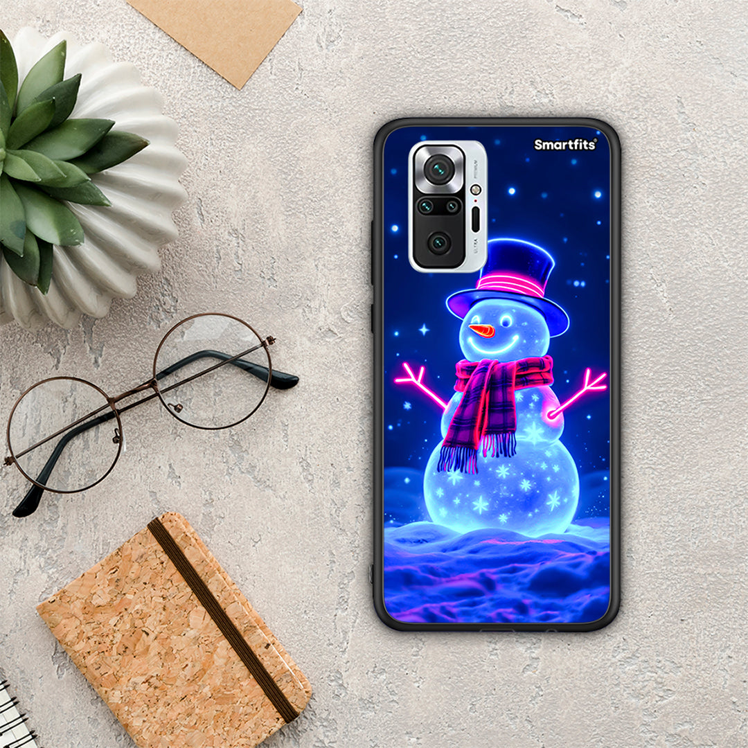 Christmas Neon Snowman - Xiaomi Redmi Note 10 Pro / 10 Pro Max θήκη