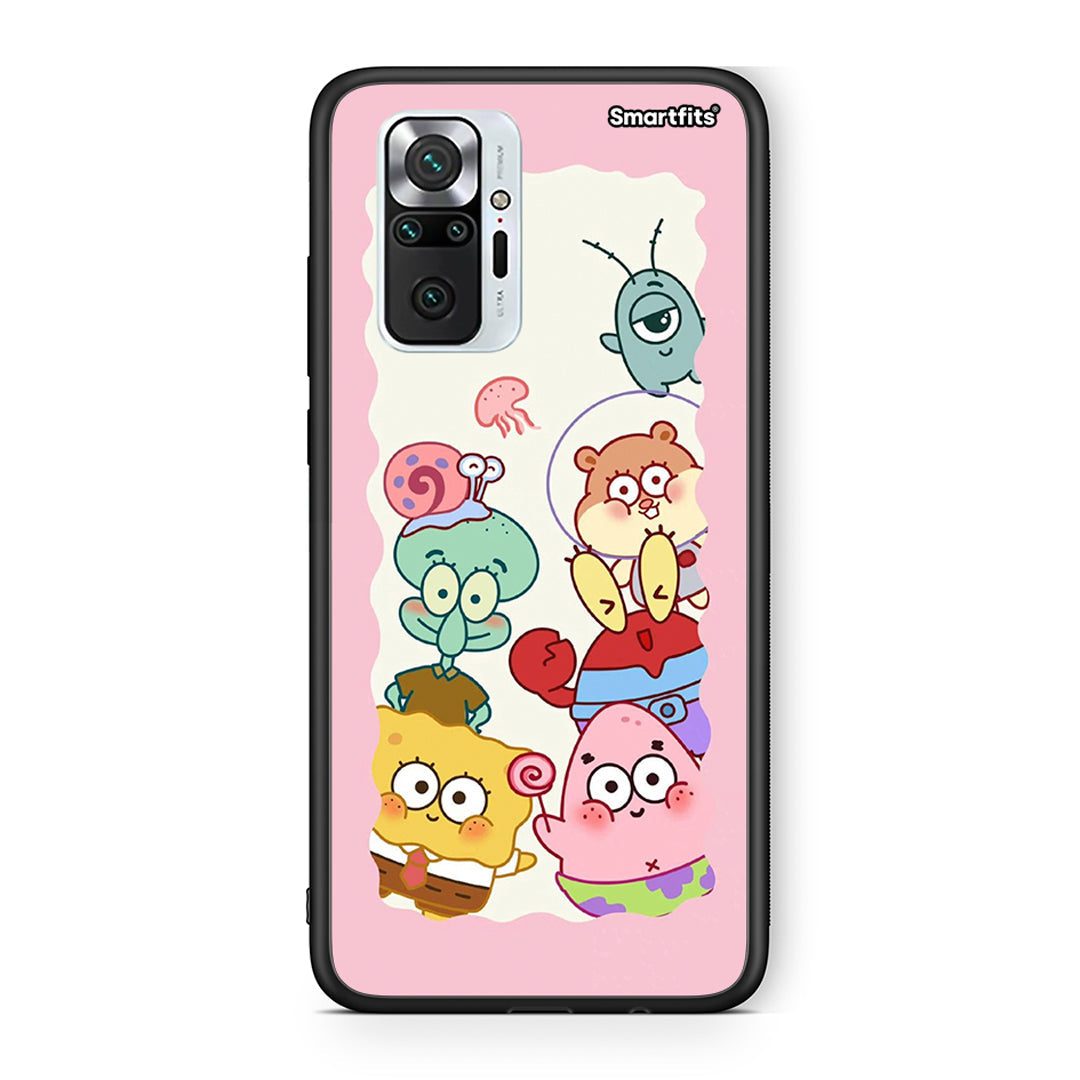 Xiaomi Redmi Note 10 Pro Cute Companion θήκη από τη Smartfits με σχέδιο στο πίσω μέρος και μαύρο περίβλημα | Smartphone case with colorful back and black bezels by Smartfits