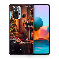 Thumbnail for Θήκη Xiaomi Redmi Note 10 Pro Home For Christmas από τη Smartfits με σχέδιο στο πίσω μέρος και μαύρο περίβλημα | Xiaomi Redmi Note 10 Pro Home For Christmas case with colorful back and black bezels