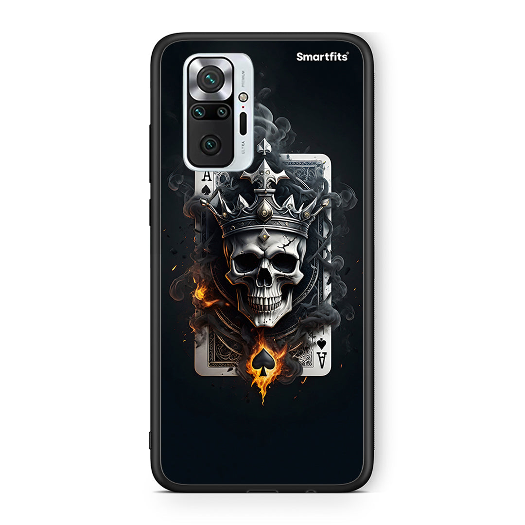 Xiaomi Redmi Note 10 Pro Skull King Ace θήκη από τη Smartfits με σχέδιο στο πίσω μέρος και μαύρο περίβλημα | Smartphone case with colorful back and black bezels by Smartfits