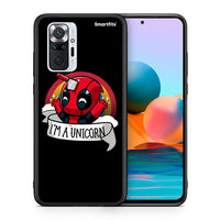 Thumbnail for Θήκη Xiaomi Redmi Note 10 Pro Unicorn Deadpool από τη Smartfits με σχέδιο στο πίσω μέρος και μαύρο περίβλημα | Xiaomi Redmi Note 10 Pro Unicorn Deadpool case with colorful back and black bezels