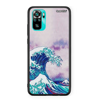 Thumbnail for Xiaomi Redmi Note 10 Blue Waves θήκη από τη Smartfits με σχέδιο στο πίσω μέρος και μαύρο περίβλημα | Smartphone case with colorful back and black bezels by Smartfits