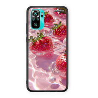 Thumbnail for Xiaomi Redmi Note 10 Juicy Strawberries θήκη από τη Smartfits με σχέδιο στο πίσω μέρος και μαύρο περίβλημα | Smartphone case with colorful back and black bezels by Smartfits