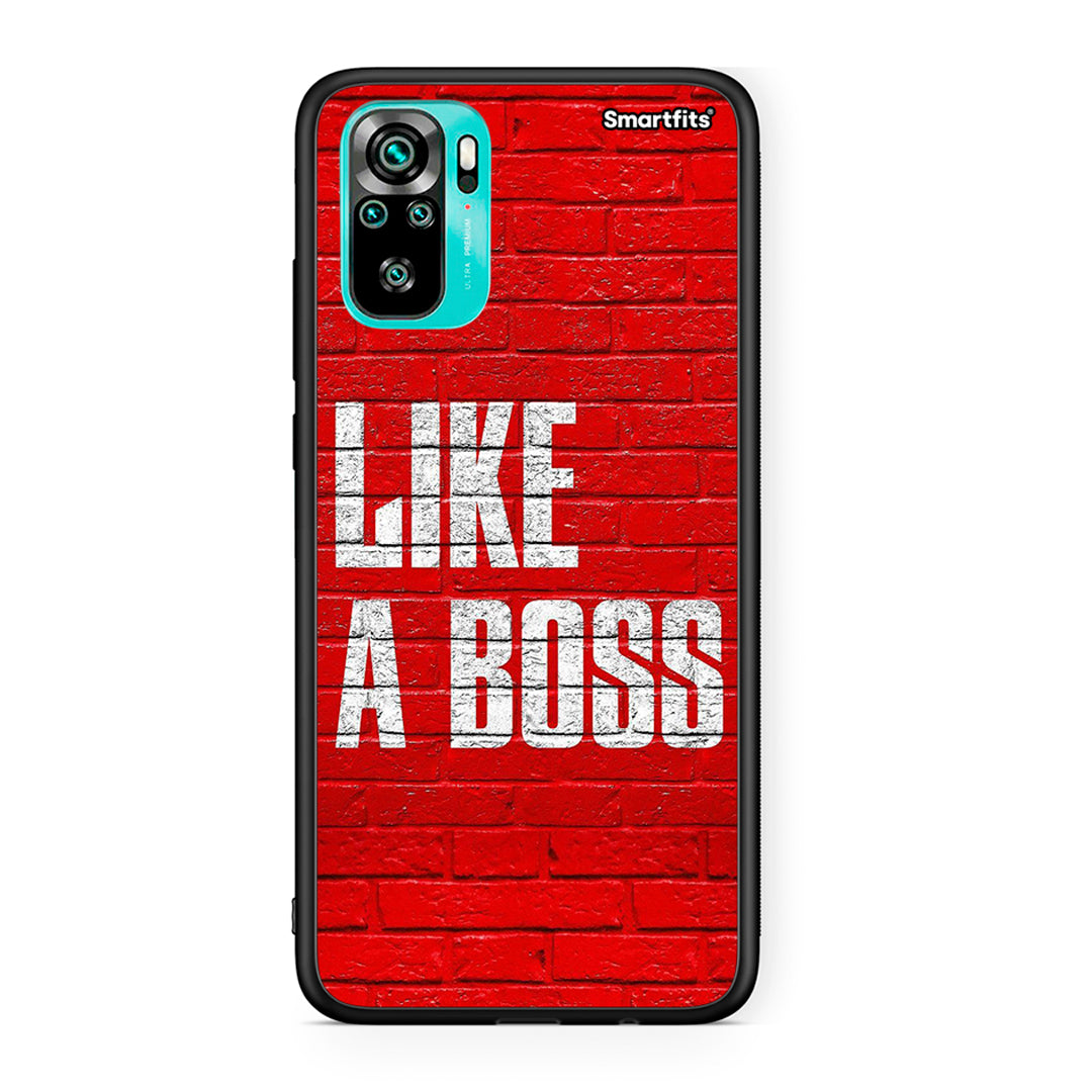 Xiaomi Redmi Note 10 Like A Boss θήκη από τη Smartfits με σχέδιο στο πίσω μέρος και μαύρο περίβλημα | Smartphone case with colorful back and black bezels by Smartfits