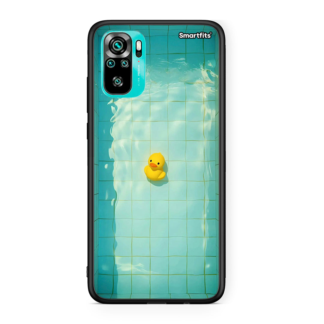 Xiaomi Redmi Note 10 Yellow Duck θήκη από τη Smartfits με σχέδιο στο πίσω μέρος και μαύρο περίβλημα | Smartphone case with colorful back and black bezels by Smartfits