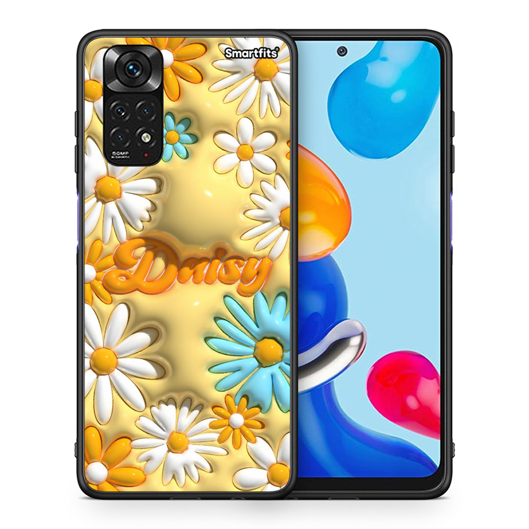 Θήκη Xiaomi Redmi 10/Redmi Note 11 4G Bubble Daisies από τη Smartfits με σχέδιο στο πίσω μέρος και μαύρο περίβλημα | Xiaomi Redmi 10/Redmi Note 11 4G Bubble Daisies case with colorful back and black bezels