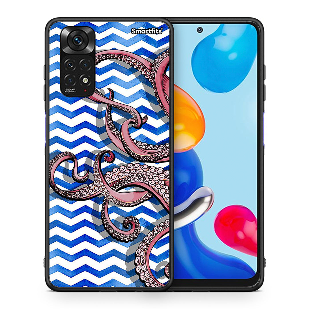 Θήκη Xiaomi Redmi 10/Redmi Note 11 4G Chevron Devilfish από τη Smartfits με σχέδιο στο πίσω μέρος και μαύρο περίβλημα | Xiaomi Redmi 10/Redmi Note 11 4G Chevron Devilfish case with colorful back and black bezels