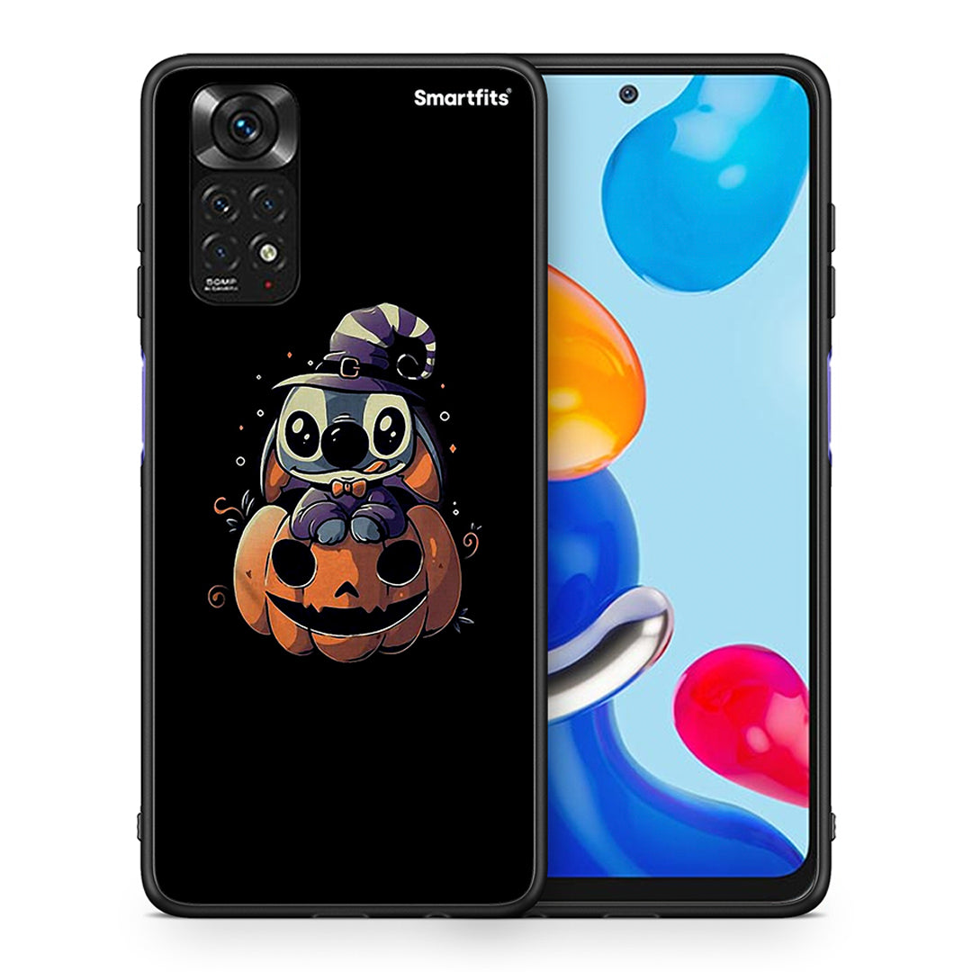 Θήκη Xiaomi Redmi Note 11 Halloween Stitch από τη Smartfits με σχέδιο στο πίσω μέρος και μαύρο περίβλημα | Xiaomi Redmi Note 11 Halloween Stitch case with colorful back and black bezels