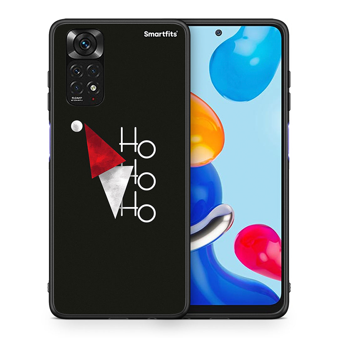 Θήκη Xiaomi Redmi Note 11 Minimal Christmas από τη Smartfits με σχέδιο στο πίσω μέρος και μαύρο περίβλημα | Xiaomi Redmi Note 11 Minimal Christmas case with colorful back and black bezels