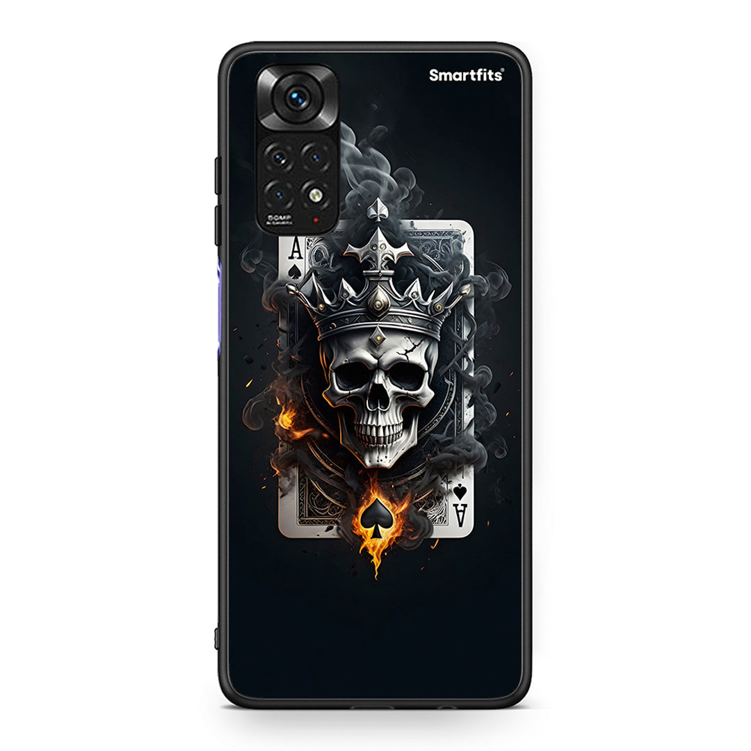 Xiaomi Redmi 10/Redmi Note 11 4G Skull King Ace θήκη από τη Smartfits με σχέδιο στο πίσω μέρος και μαύρο περίβλημα | Smartphone case with colorful back and black bezels by Smartfits