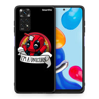 Thumbnail for Θήκη Xiaomi Redmi Note 11 Unicorn Deadpool από τη Smartfits με σχέδιο στο πίσω μέρος και μαύρο περίβλημα | Xiaomi Redmi Note 11 Unicorn Deadpool case with colorful back and black bezels