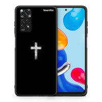 Thumbnail for Θήκη Xiaomi Redmi Note 11 White Cross από τη Smartfits με σχέδιο στο πίσω μέρος και μαύρο περίβλημα | Xiaomi Redmi Note 11 White Cross case with colorful back and black bezels