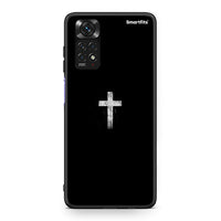 Thumbnail for Xiaomi Redmi Note 11 White Cross θήκη από τη Smartfits με σχέδιο στο πίσω μέρος και μαύρο περίβλημα | Smartphone case with colorful back and black bezels by Smartfits