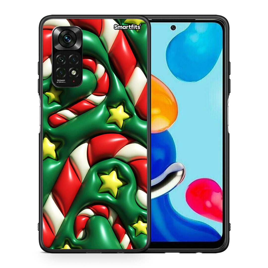 Θήκη Xiaomi Redmi Note 11 Pro 5G Christmas Bubbles από τη Smartfits με σχέδιο στο πίσω μέρος και μαύρο περίβλημα | Xiaomi Redmi Note 11 Pro 5G Christmas Bubbles case with colorful back and black bezels