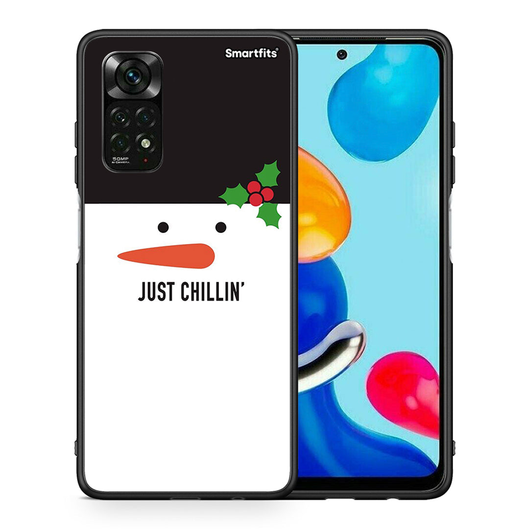 Θήκη Xiaomi Redmi Note 11 Pro 5G Christmas Chillin από τη Smartfits με σχέδιο στο πίσω μέρος και μαύρο περίβλημα | Xiaomi Redmi Note 11 Pro 5G Christmas Chillin case with colorful back and black bezels