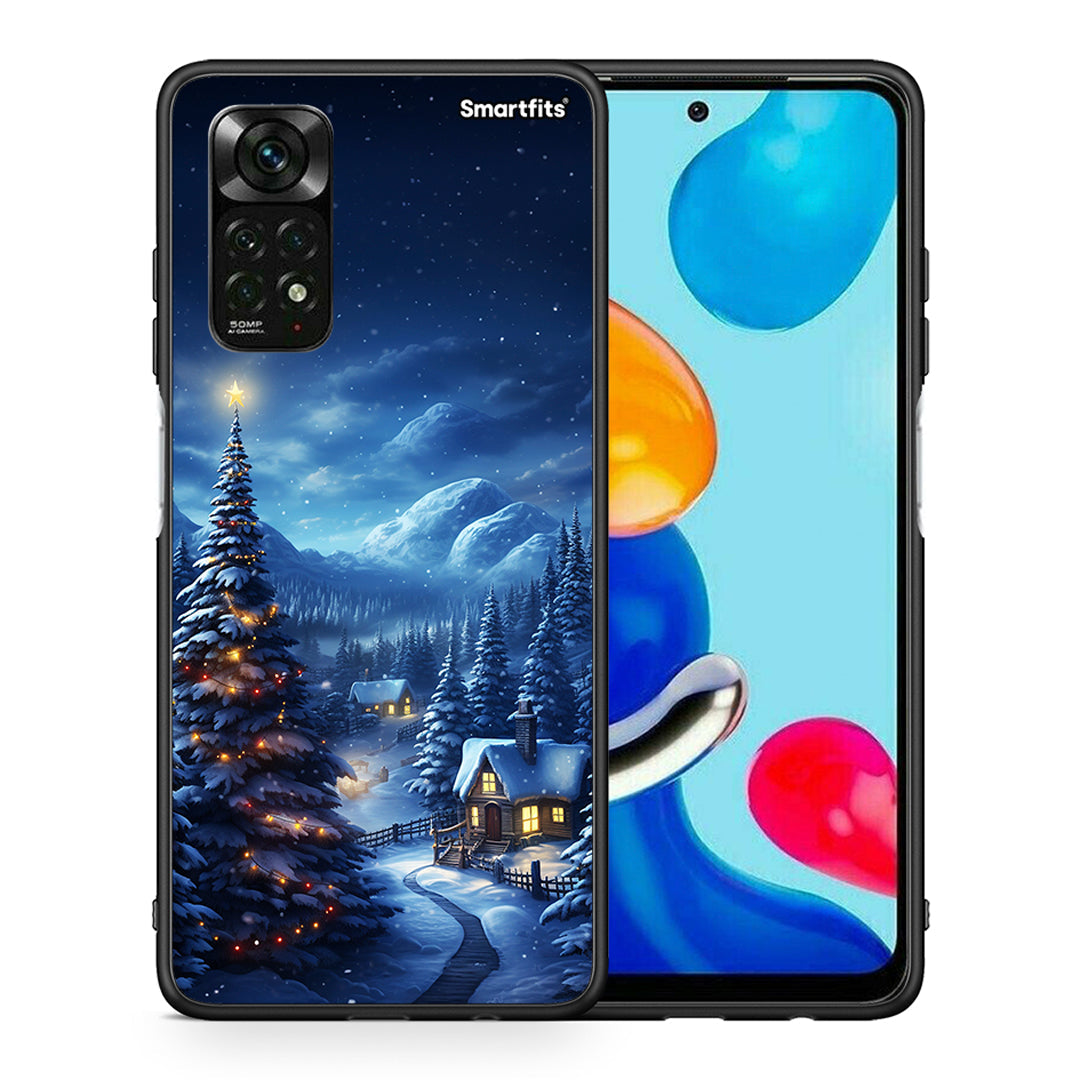 Θήκη Xiaomi Redmi Note 11 Pro 5G Christmas Scenery από τη Smartfits με σχέδιο στο πίσω μέρος και μαύρο περίβλημα | Xiaomi Redmi Note 11 Pro 5G Christmas Scenery case with colorful back and black bezels