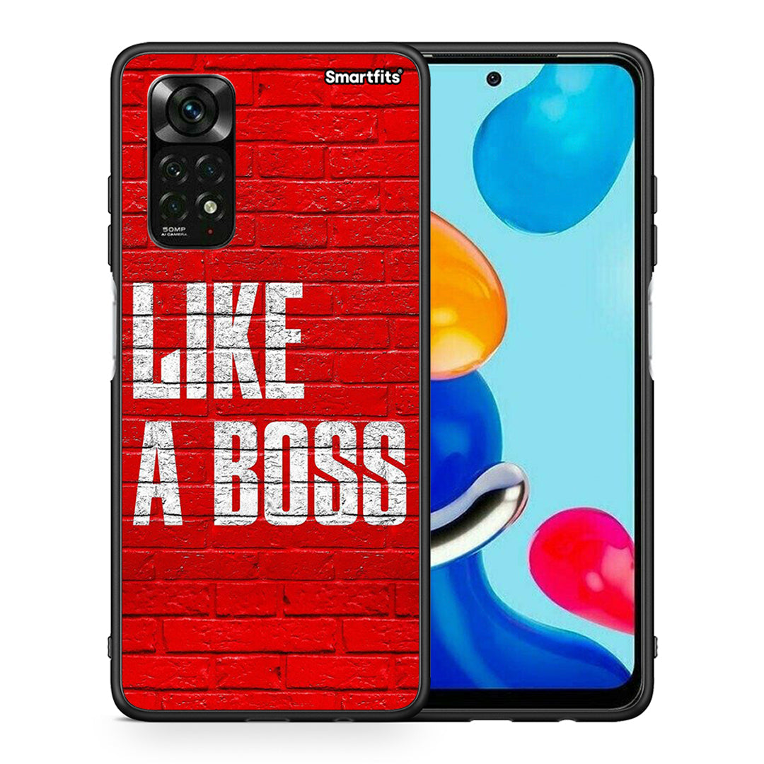 Θήκη Xiaomi Redmi Note 11 Pro 5G Like A Boss από τη Smartfits με σχέδιο στο πίσω μέρος και μαύρο περίβλημα | Xiaomi Redmi Note 11 Pro 5G Like A Boss case with colorful back and black bezels