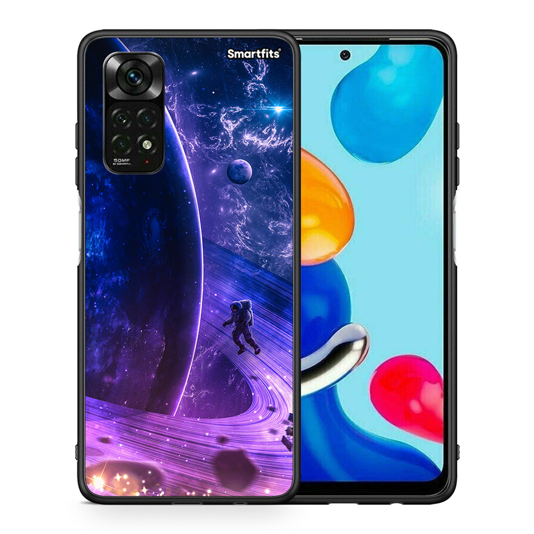 Θήκη Xiaomi Redmi Note 11 Pro 5G Lost Astronaut από τη Smartfits με σχέδιο στο πίσω μέρος και μαύρο περίβλημα | Xiaomi Redmi Note 11 Pro 5G Lost Astronaut case with colorful back and black bezels