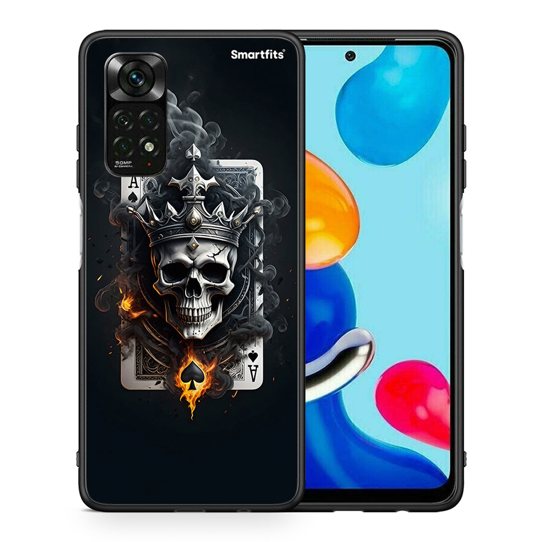 Θήκη Xiaomi Redmi Note 11 Pro 5G Skull King Ace από τη Smartfits με σχέδιο στο πίσω μέρος και μαύρο περίβλημα | Xiaomi Redmi Note 11 Pro 5G Skull King Ace case with colorful back and black bezels