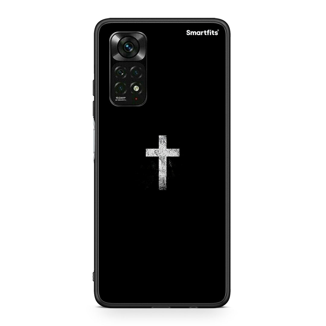 Xiaomi Redmi Note 11 Pro 5G White Cross θήκη από τη Smartfits με σχέδιο στο πίσω μέρος και μαύρο περίβλημα | Smartphone case with colorful back and black bezels by Smartfits