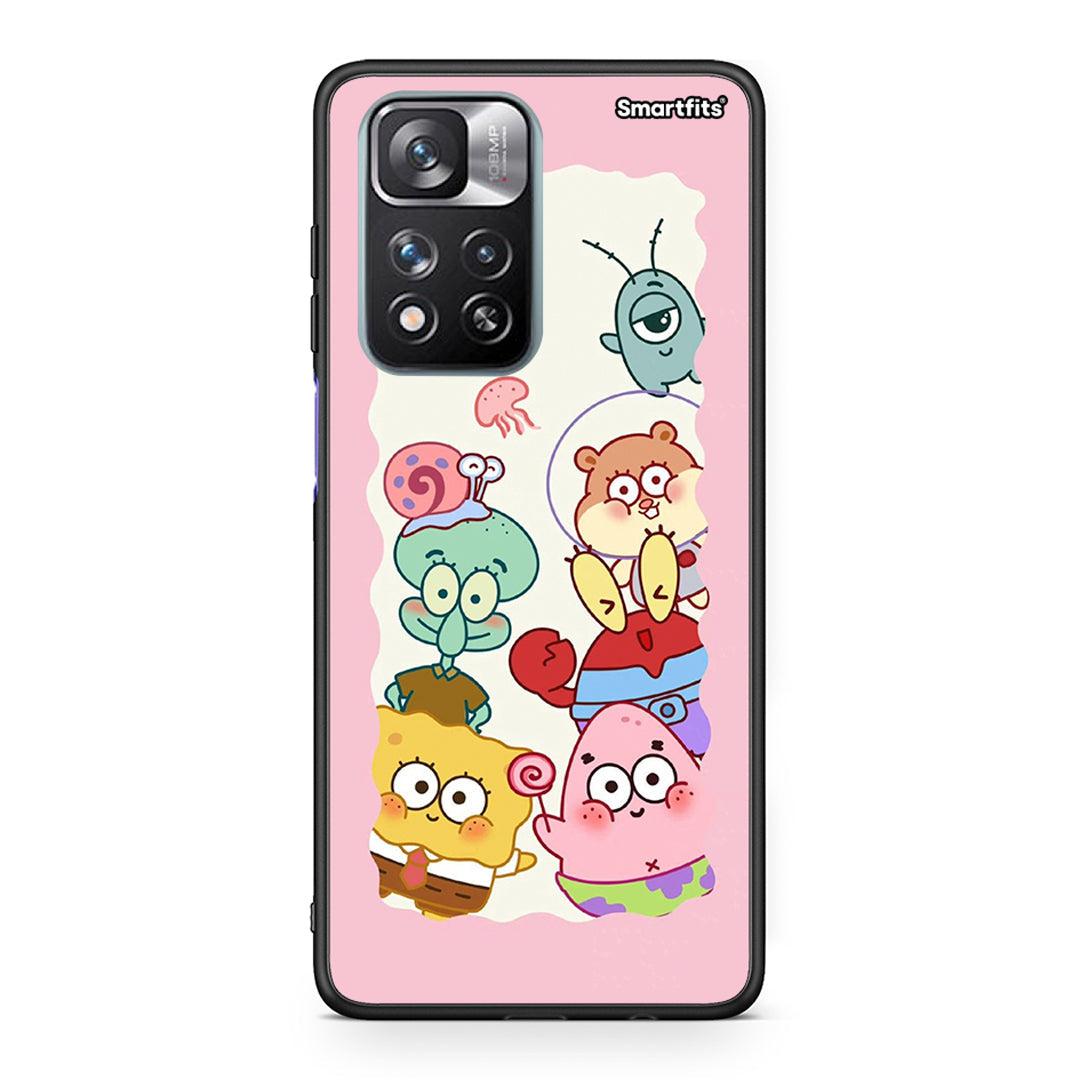 Xiaomi Redmi Note 11 Pro/11 Pro+ Cute Companion θήκη από τη Smartfits με σχέδιο στο πίσω μέρος και μαύρο περίβλημα | Smartphone case with colorful back and black bezels by Smartfits