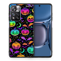 Thumbnail for Θήκη Xiaomi Redmi Note 11 Pro/11 Pro+ Neon Halloween από τη Smartfits με σχέδιο στο πίσω μέρος και μαύρο περίβλημα | Xiaomi Redmi Note 11 Pro/11 Pro+ Neon Halloween case with colorful back and black bezels