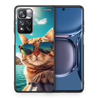 Thumbnail for Θήκη Xiaomi Redmi Note 11 Pro/11 Pro+ Summer Cat από τη Smartfits με σχέδιο στο πίσω μέρος και μαύρο περίβλημα | Xiaomi Redmi Note 11 Pro/11 Pro+ Summer Cat case with colorful back and black bezels