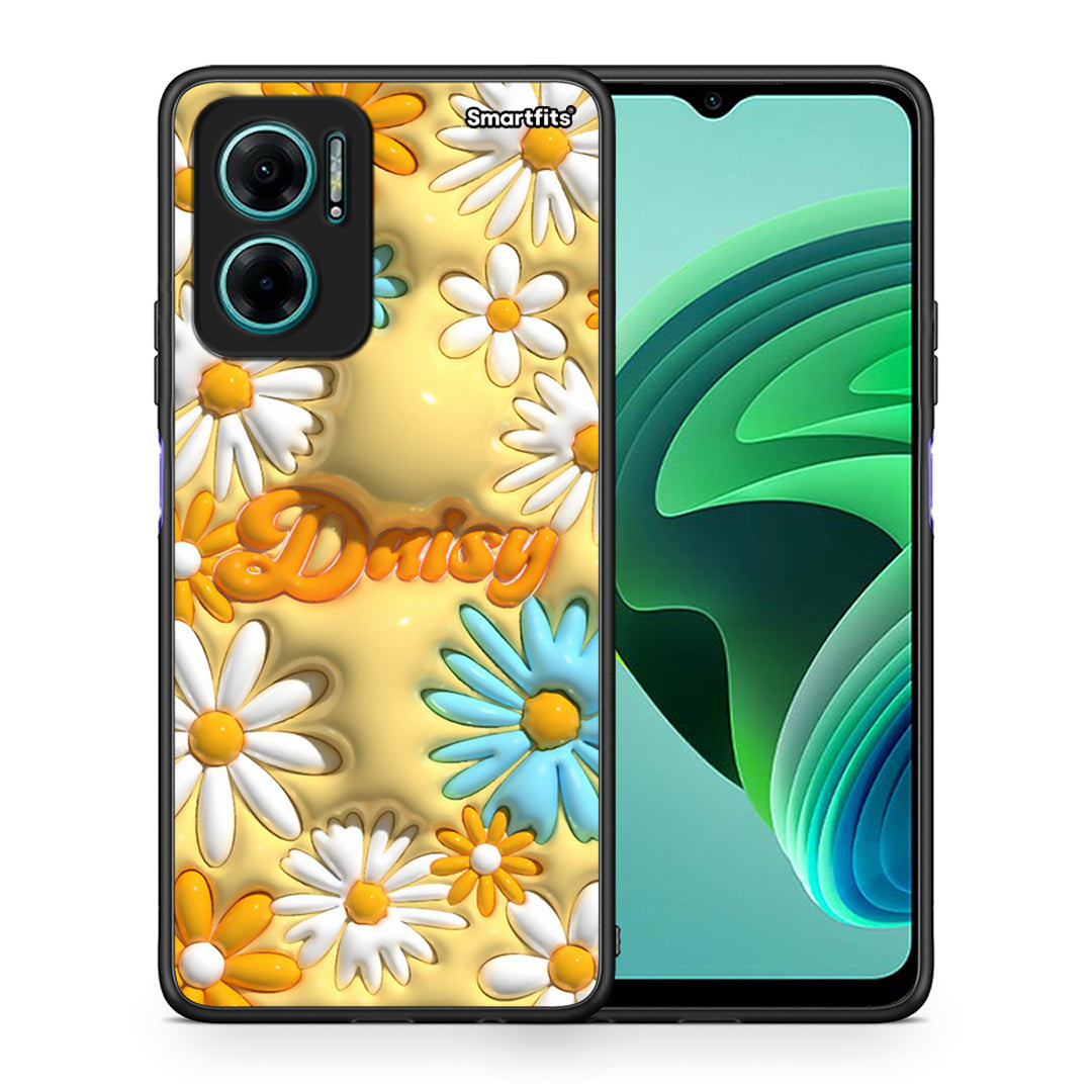 Θήκη Xiaomi Redmi Note 11E Bubble Daisies από τη Smartfits με σχέδιο στο πίσω μέρος και μαύρο περίβλημα | Xiaomi Redmi Note 11E Bubble Daisies case with colorful back and black bezels