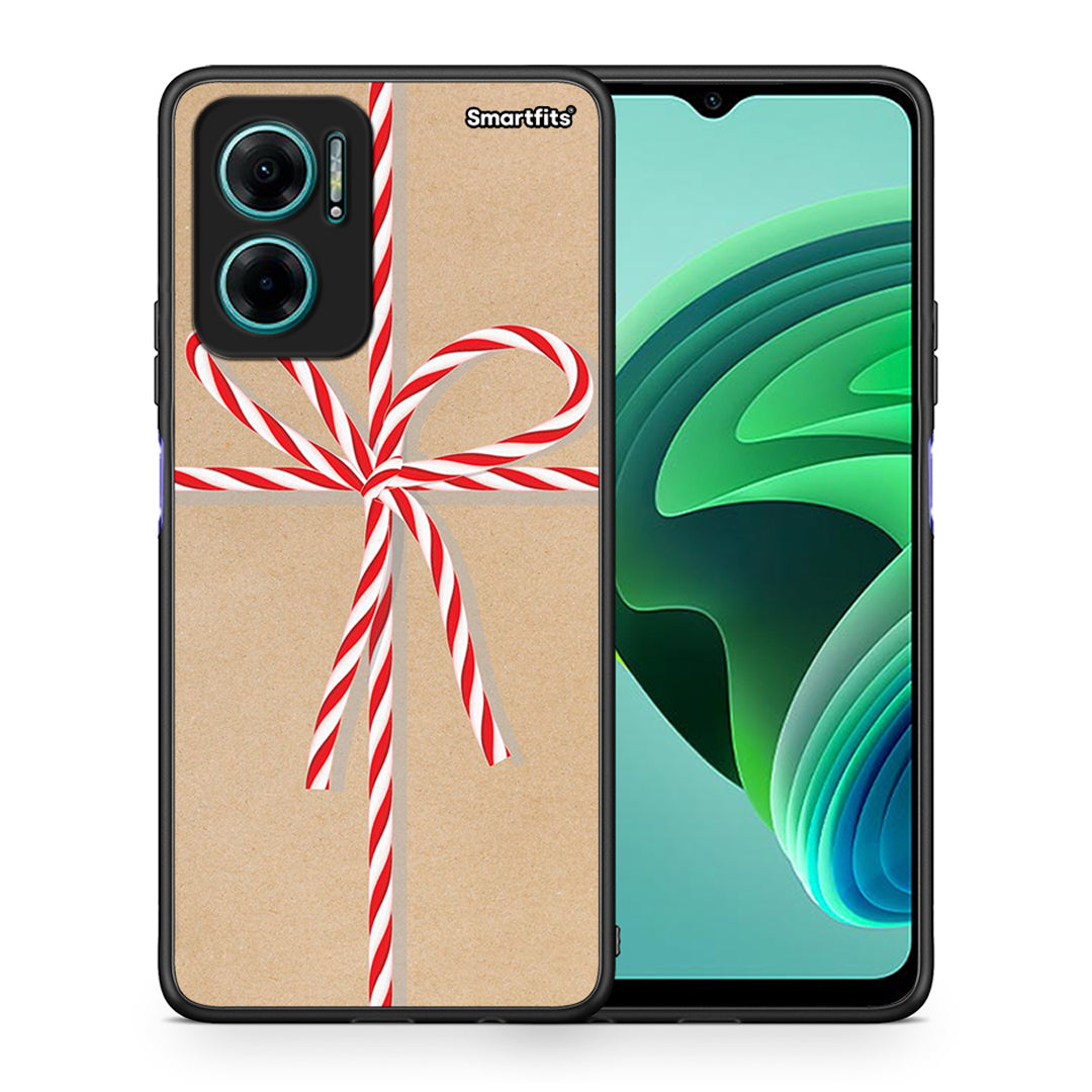 Θήκη Xiaomi Redmi Note 11E Christmas Gift από τη Smartfits με σχέδιο στο πίσω μέρος και μαύρο περίβλημα | Xiaomi Redmi Note 11E Christmas Gift case with colorful back and black bezels