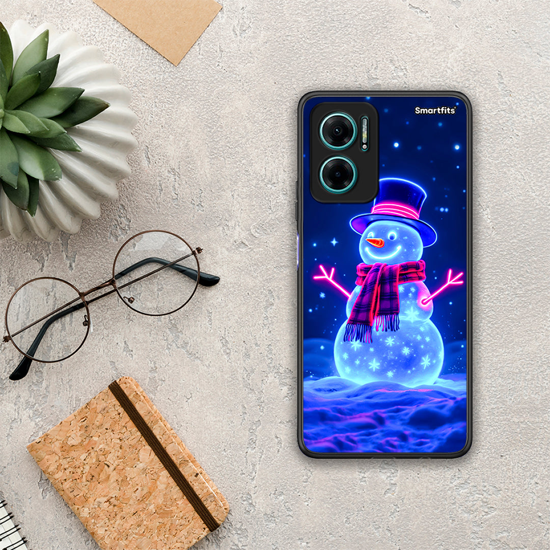 Christmas Neon Snowman - Xiaomi Redmi Note 11E θήκη